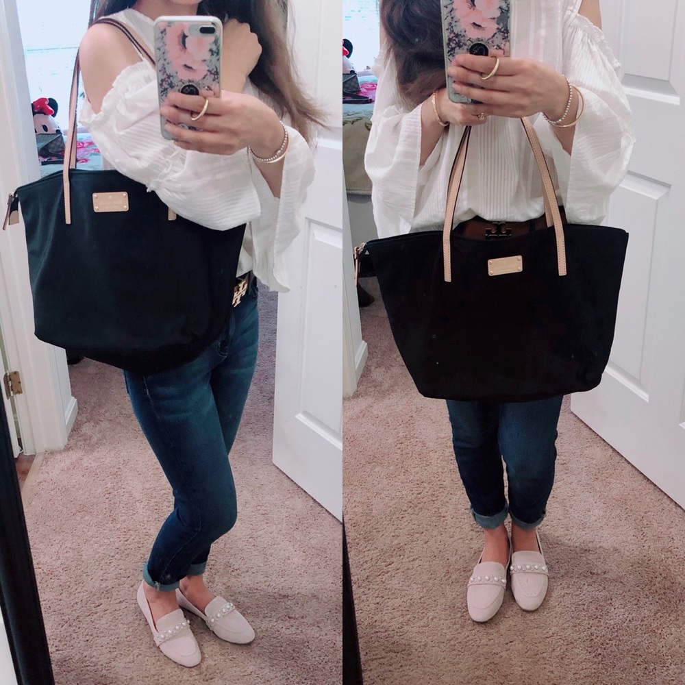 Kate Spade Sophie Tote in black nylon with va